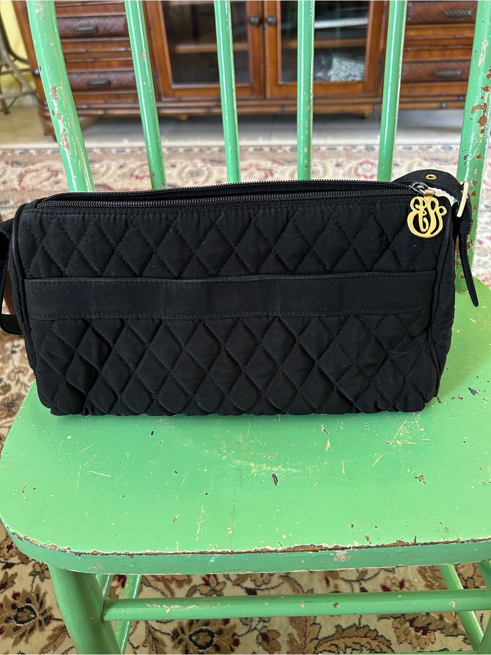 Vera Bradley Quilted Black small purse handbag good condition